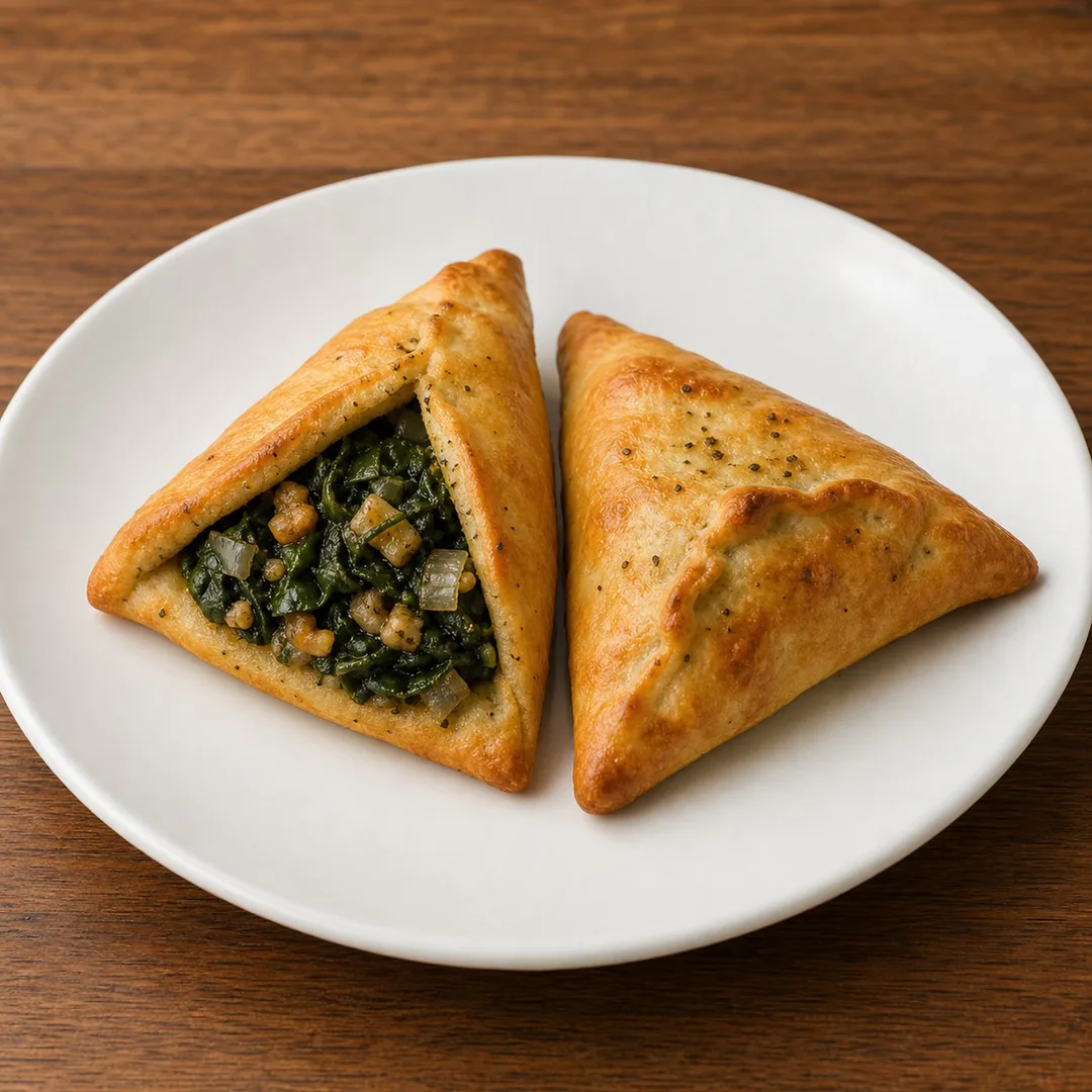 AI-assisted menu preview of Fatayer-Spinach Pies (2) for Mezze Cafe in South Austin