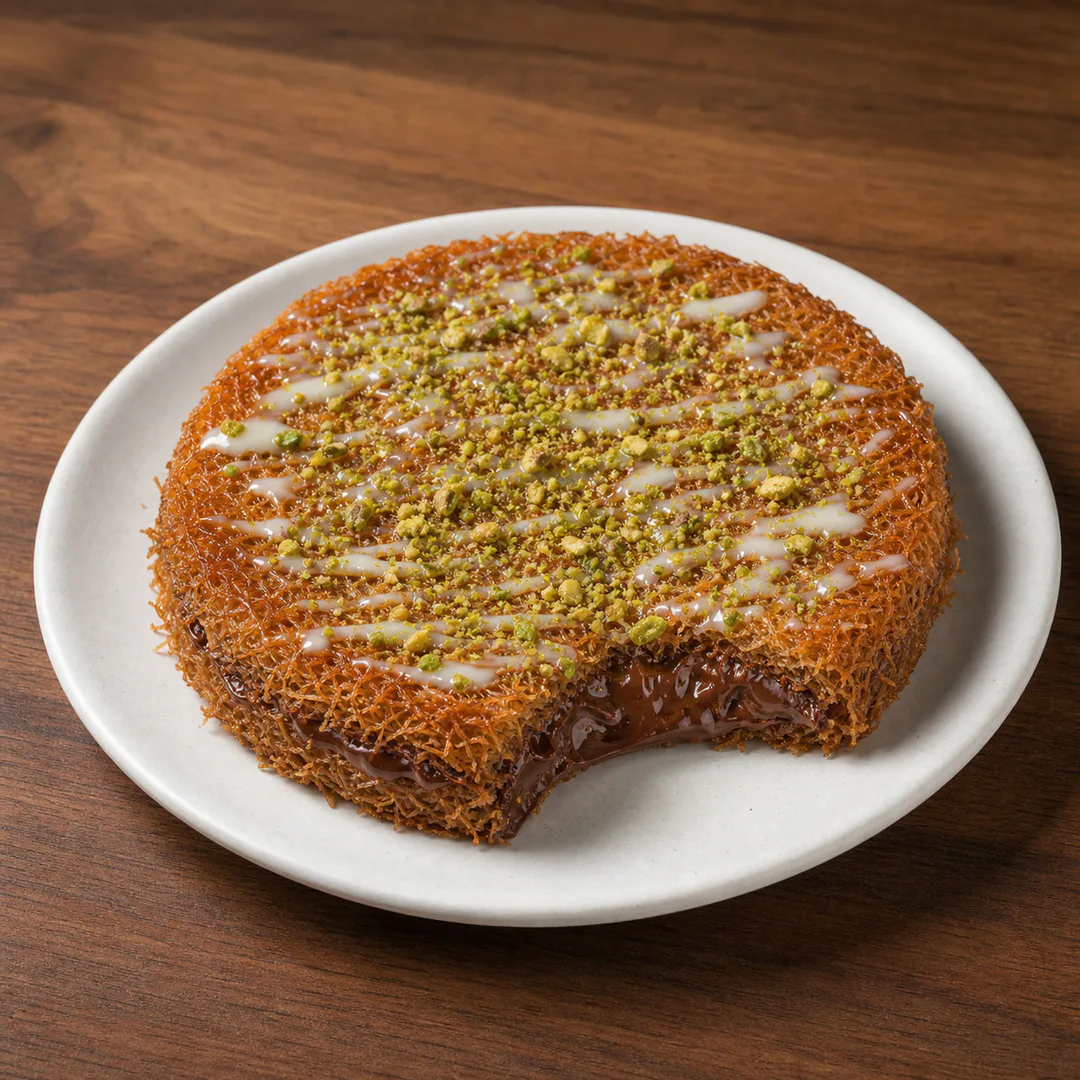 AI-assisted menu preview of Nutella Knafeh for Mezze Cafe in South Austin