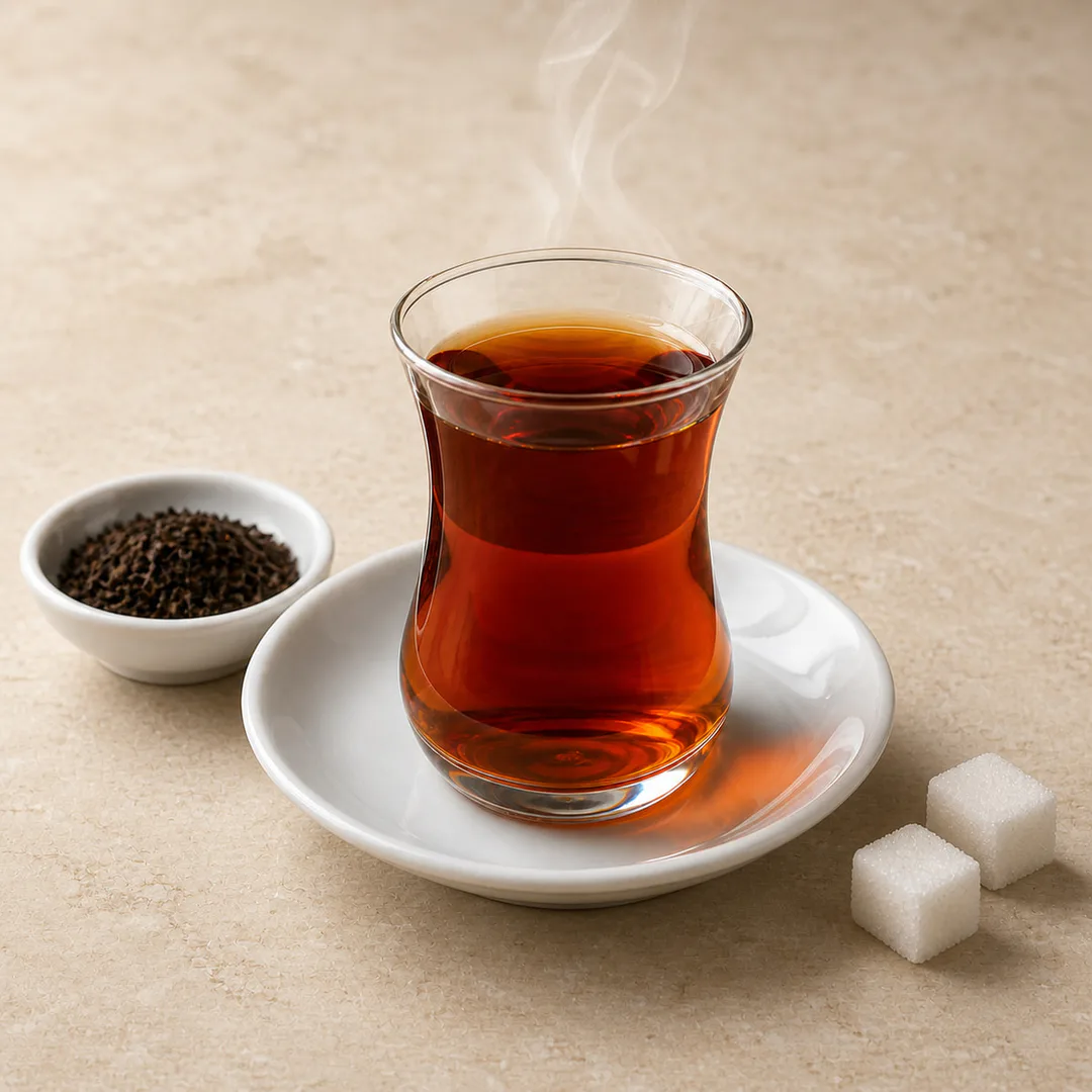 AI-assisted menu preview of Persian Tea for Mezze Cafe in South Austin