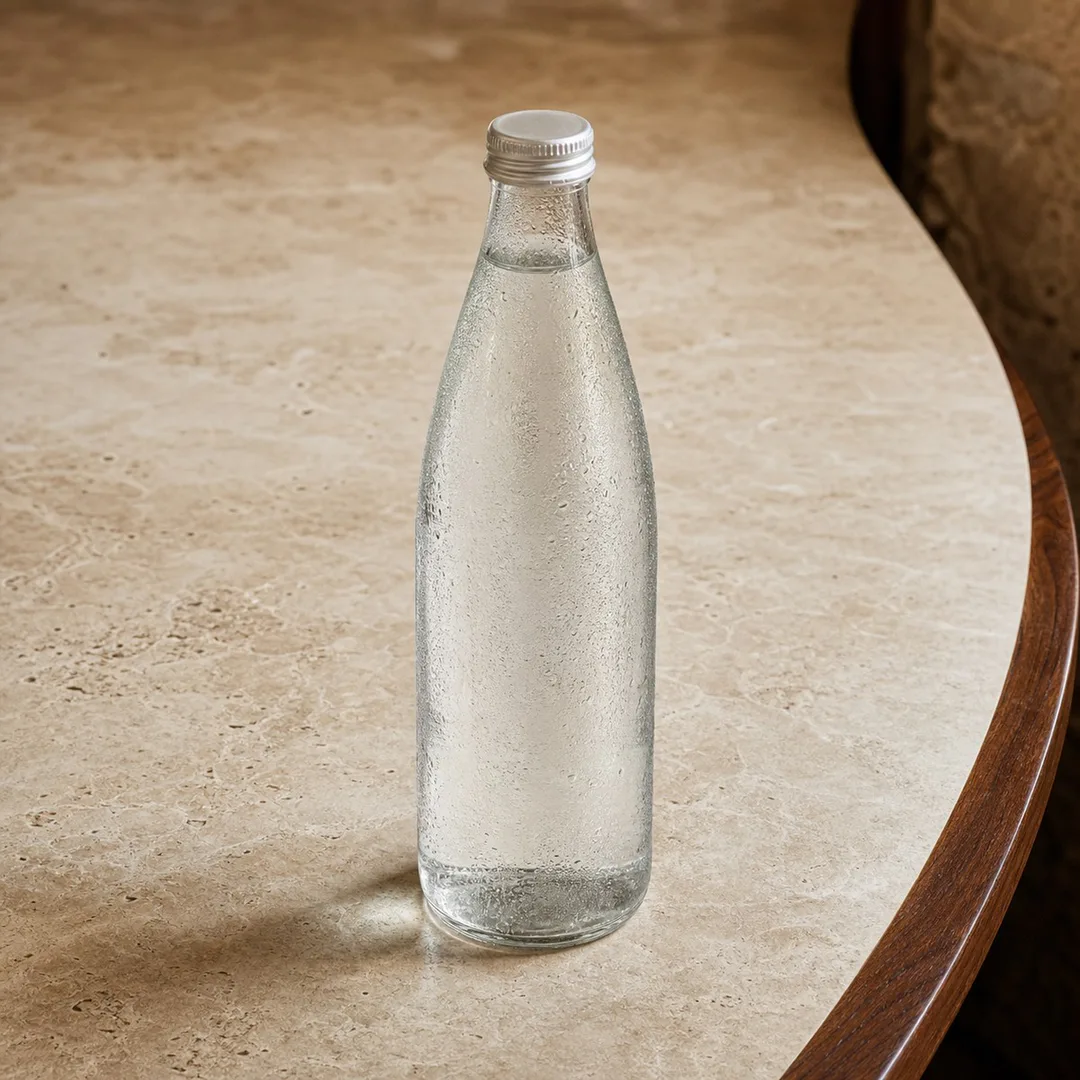 AI-assisted menu preview of Water Bottle for Mezze Cafe in South Austin