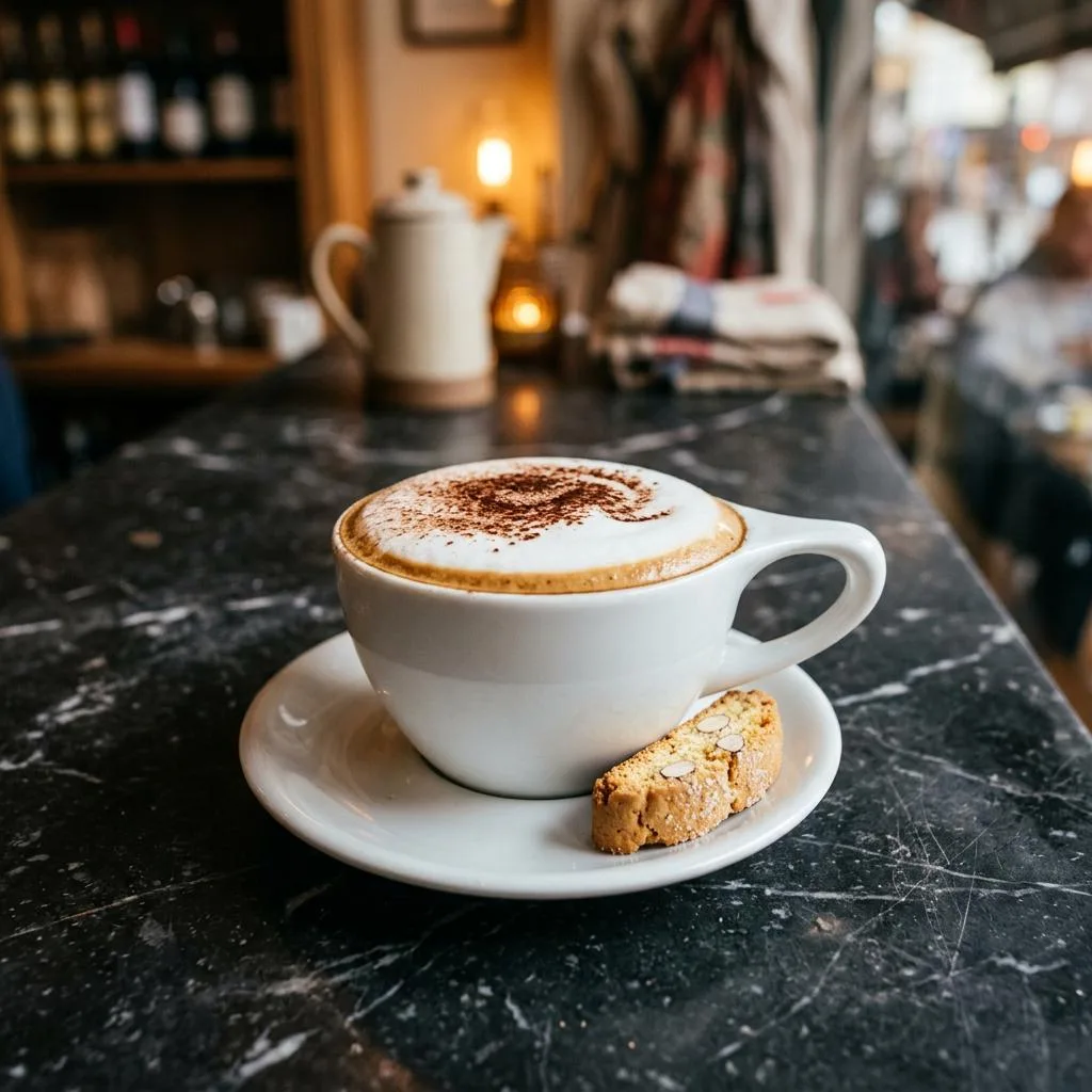 Cappuccino at Mezze Cafe Mediterranean Grill & Hookah Lounge, 504 W Oltorf St, Austin, TX 78704 - Fresh, authentic Mediterranean cuisine