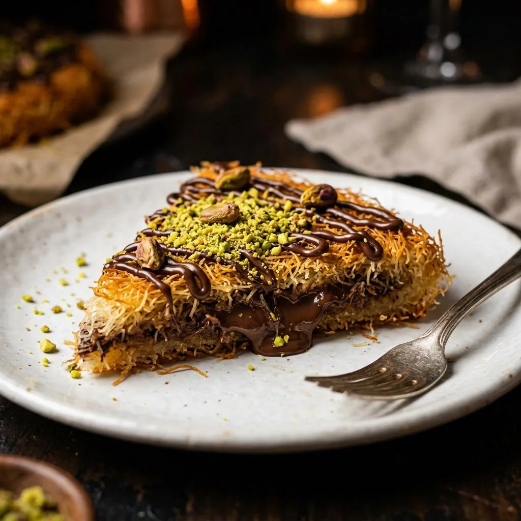 Nutella Knafeh at Mezze Cafe Mediterranean Grill & Hookah Lounge, 504 W Oltorf St, Austin, TX 78704 - Fresh, authentic Mediterranean cuisine