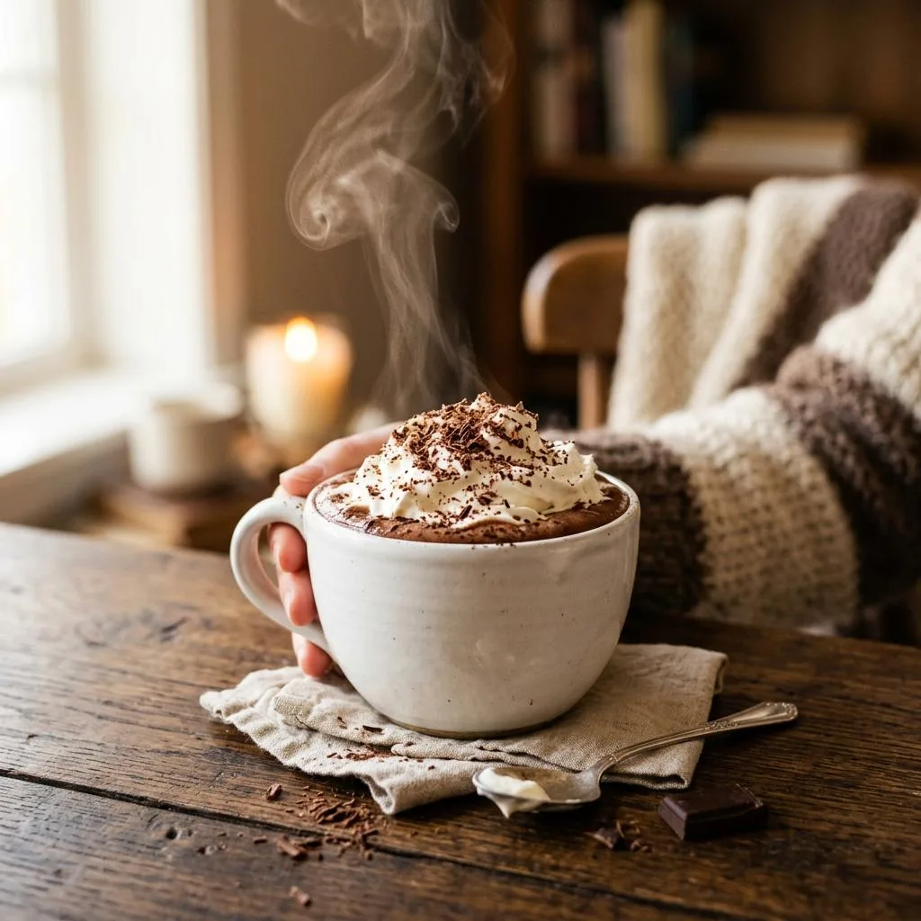 Rich hot chocolate made with premium cocoa