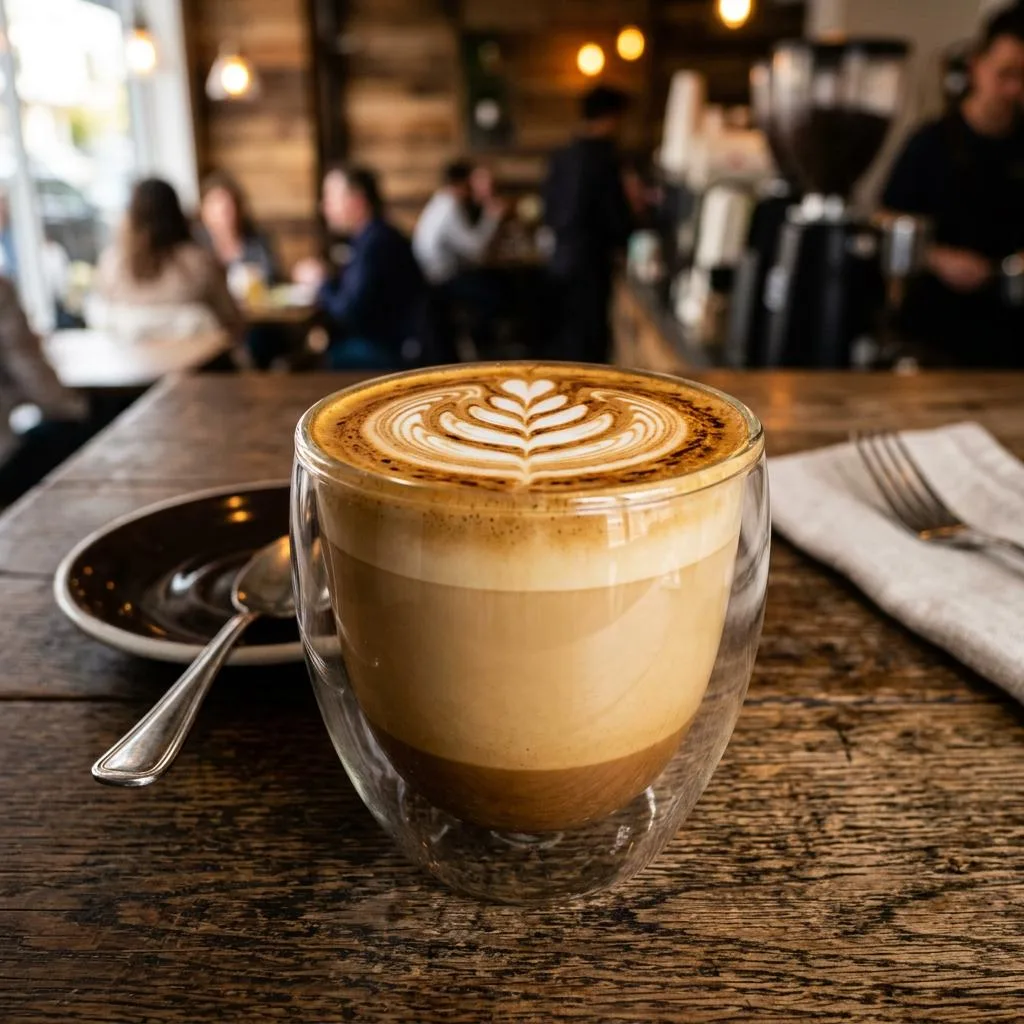 Café Latte at Mezze Cafe Mediterranean Grill & Hookah Lounge, 504 W Oltorf St, Austin, TX 78704 - Fresh, authentic Mediterranean cuisine