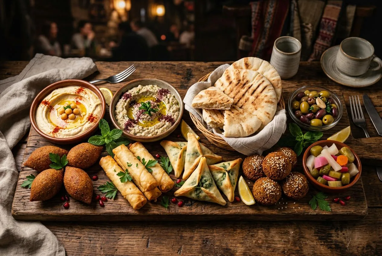 Vegan Mezze Platter at Mezze Cafe Mediterranean Grill & Hookah Lounge, 504 W Oltorf St, Austin, TX 78704 - Fresh, authentic Mediterranean cuisine