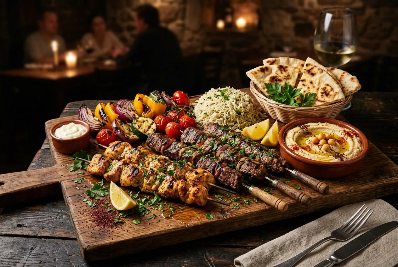 Large Mixed Grill Platter at Mezze Cafe Mediterranean Grill & Hookah Lounge, 504 W Oltorf St, Austin, TX 78704 - Fresh, authentic Mediterranean cuisine