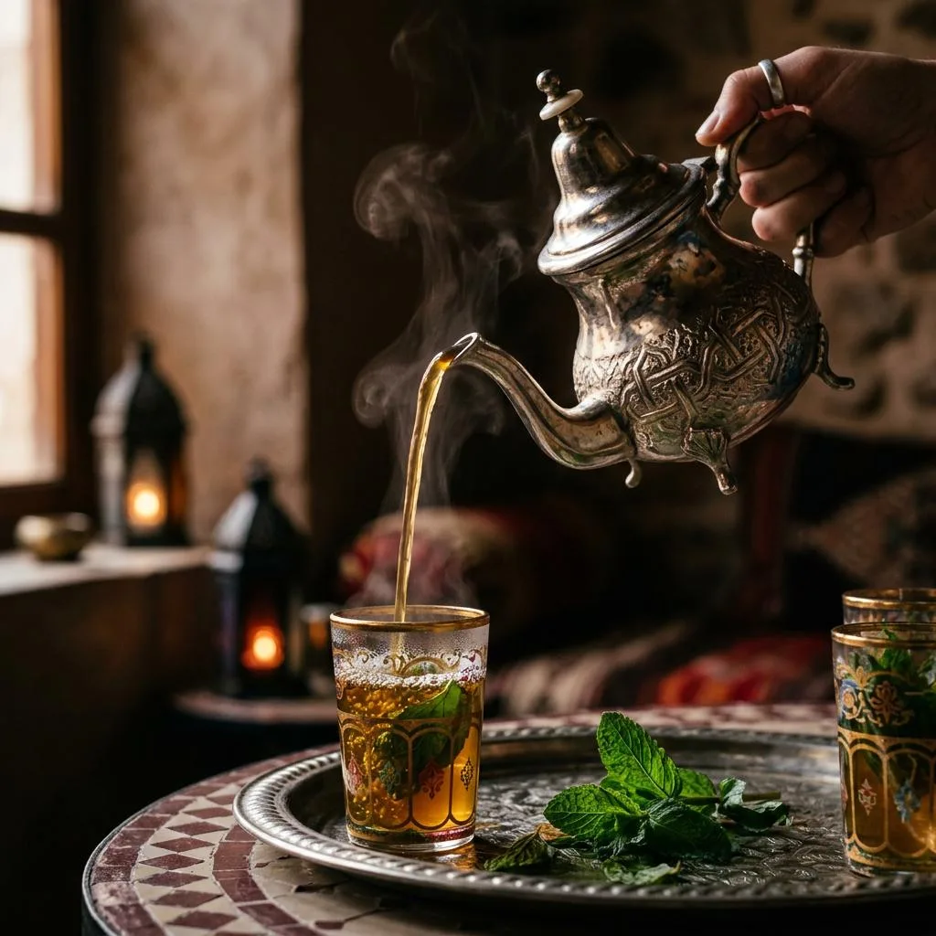 Moroccan Mint Tea at Mezze Cafe Mediterranean Grill & Hookah Lounge, 504 W Oltorf St, Austin, TX 78704 - Fresh, authentic Mediterranean cuisine