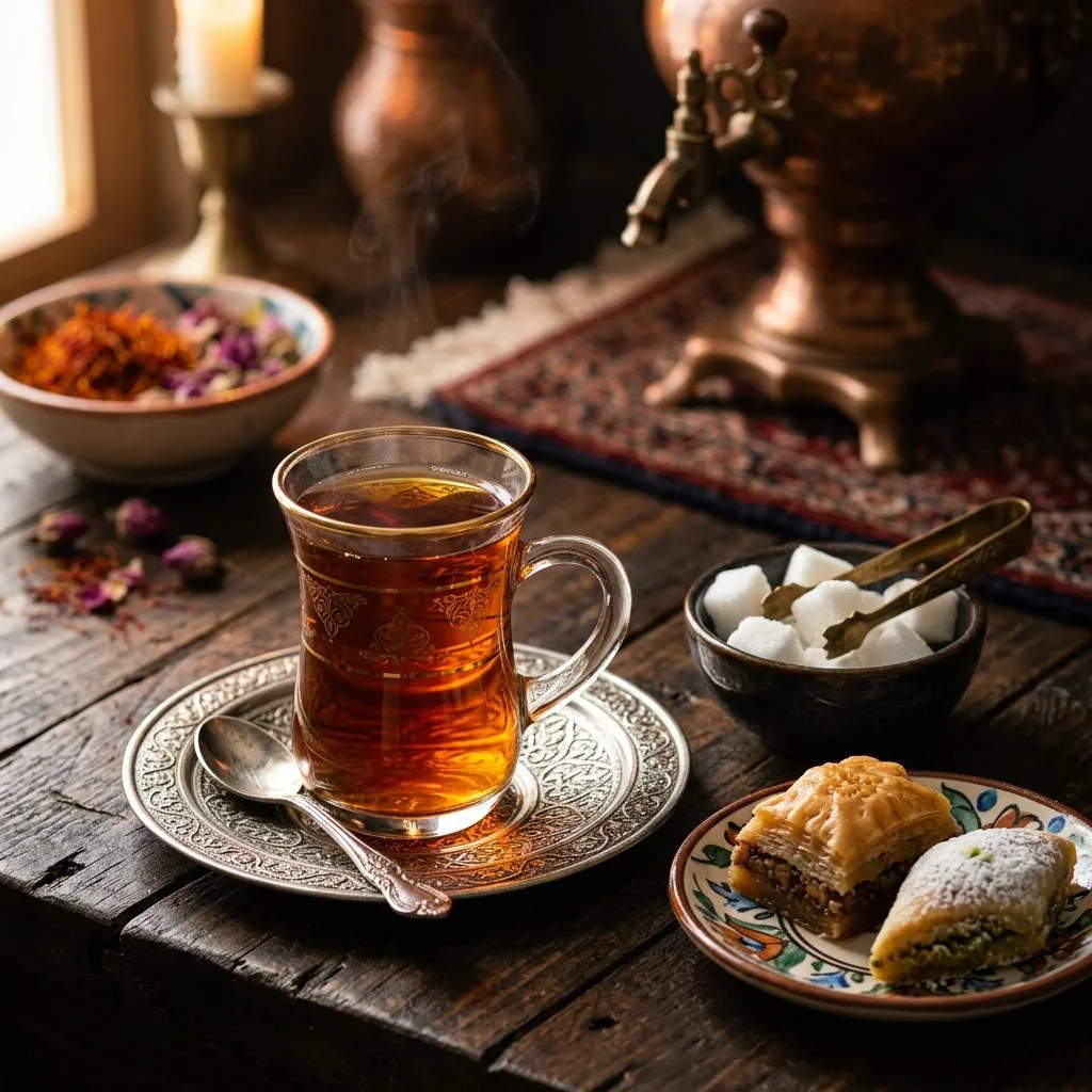 Persian Tea at Mezze Cafe Mediterranean Grill & Hookah Lounge, 504 W Oltorf St, Austin, TX 78704 - Fresh, authentic Mediterranean cuisine