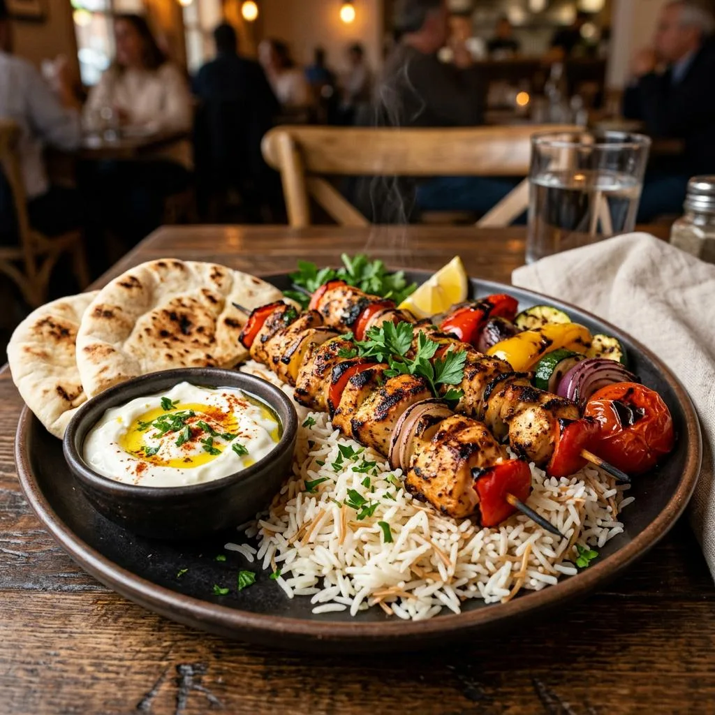 Shish Tawook Wrap at Mezze Cafe Mediterranean Grill & Hookah Lounge, 504 W Oltorf St, Austin, TX 78704 - Fresh, authentic Mediterranean cuisine